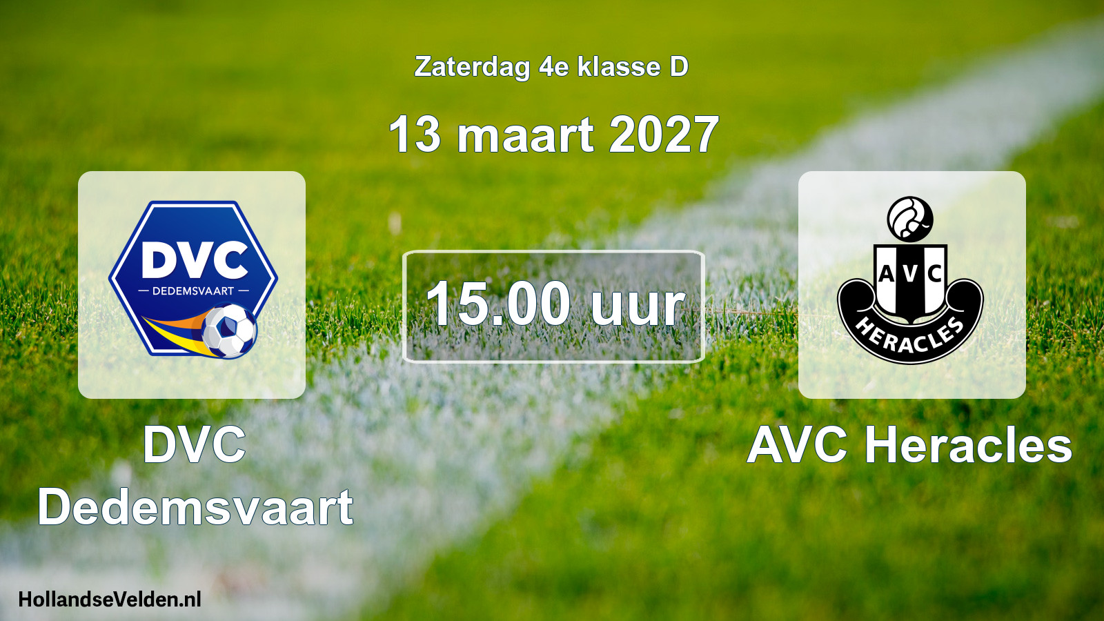Geplande wedstrijd: DVC Dedemsvaart - AVC Heracles (13 maart 2027)