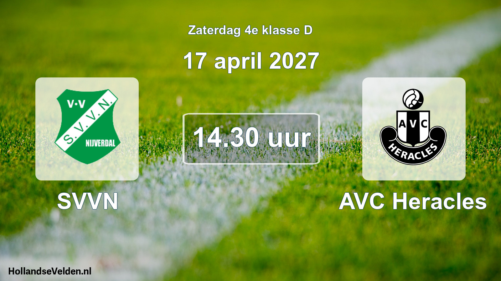 Geplande wedstrijd: SVVN - AVC Heracles (17 april 2027)