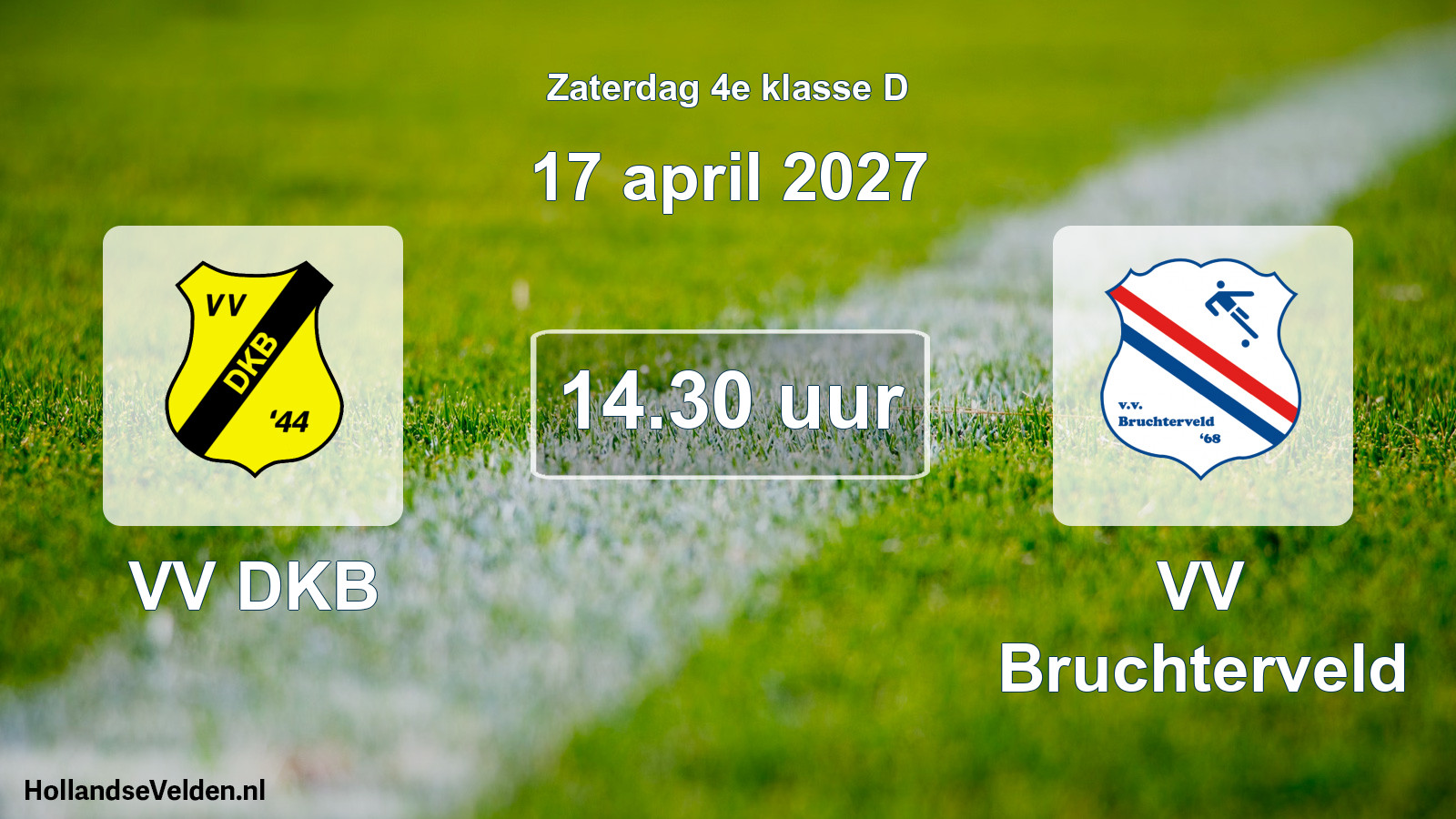 Geplande wedstrijd: VV DKB - VV Bruchterveld (17 april 2027)