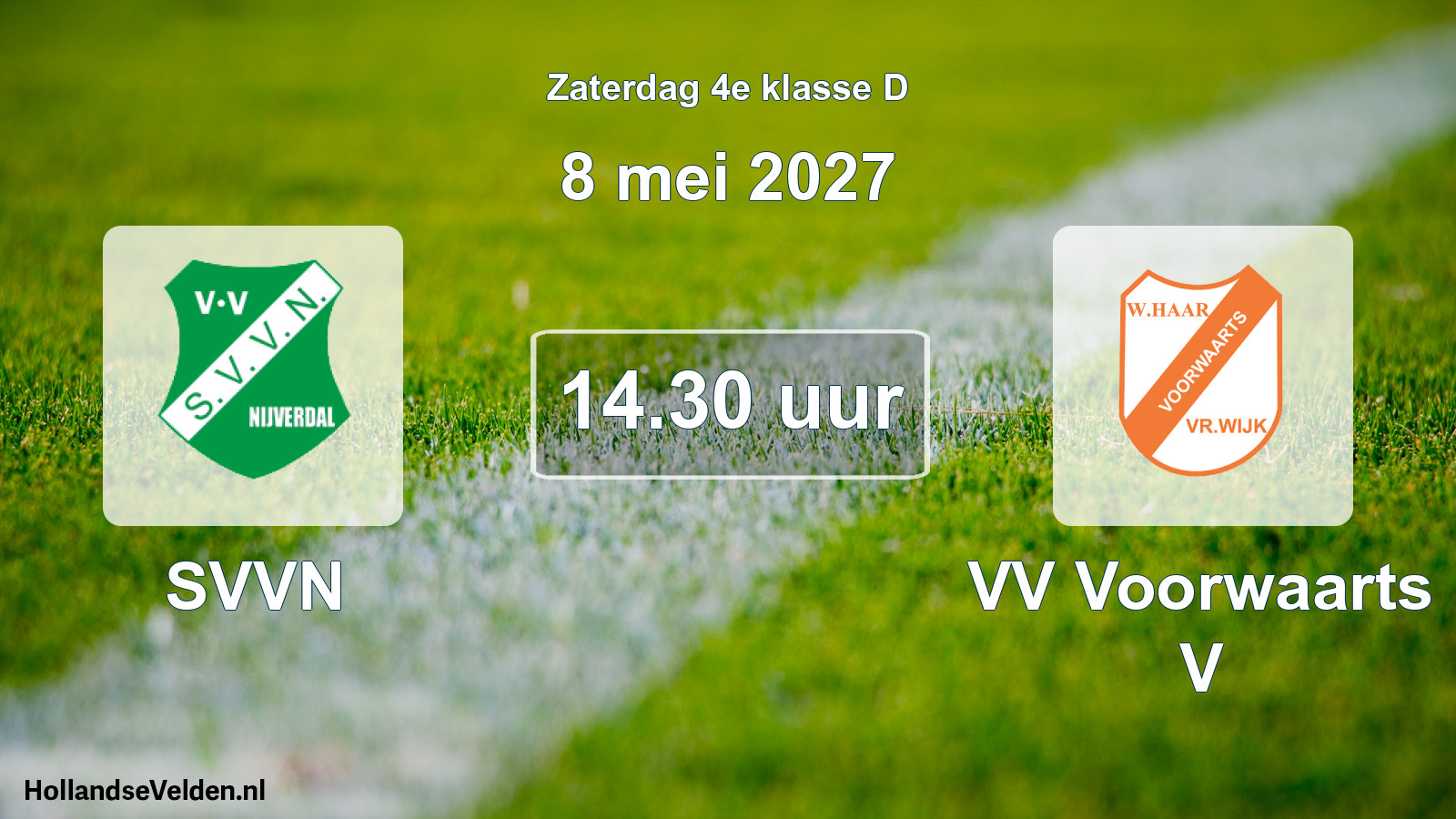 Geplande wedstrijd: SVVN - VV Voorwaarts V (8 mei 2027)