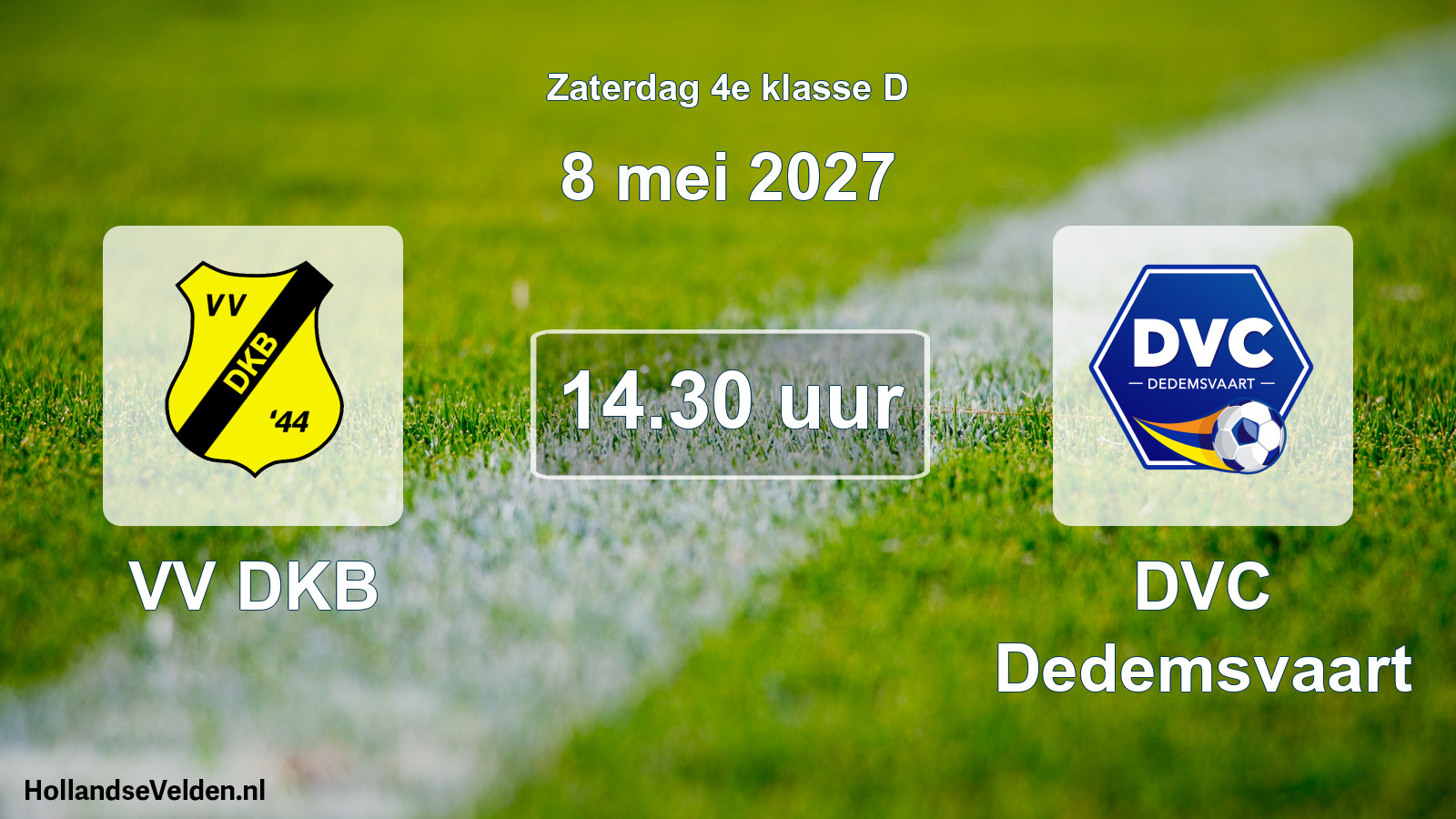 Geplande wedstrijd: VV DKB - DVC Dedemsvaart (8 mei 2027)