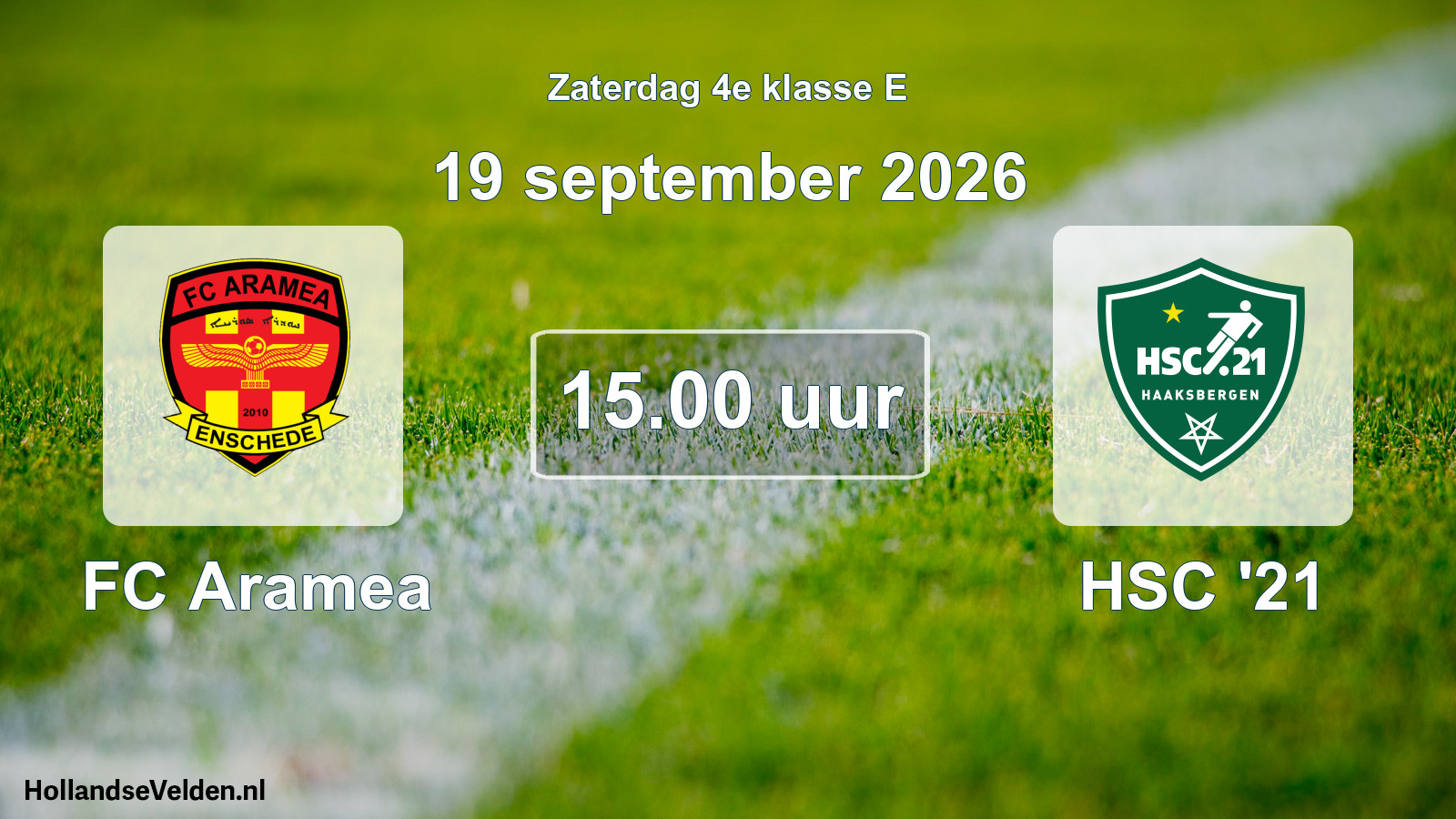 Scheduled Match: FC Aramea - HSC '21 (19 September 2026)