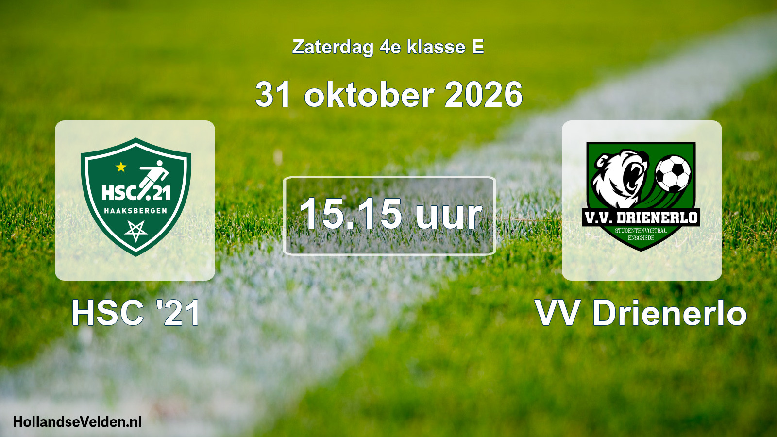 Scheduled Match: HSC '21 - VV Drienerlo (31 October 2026)