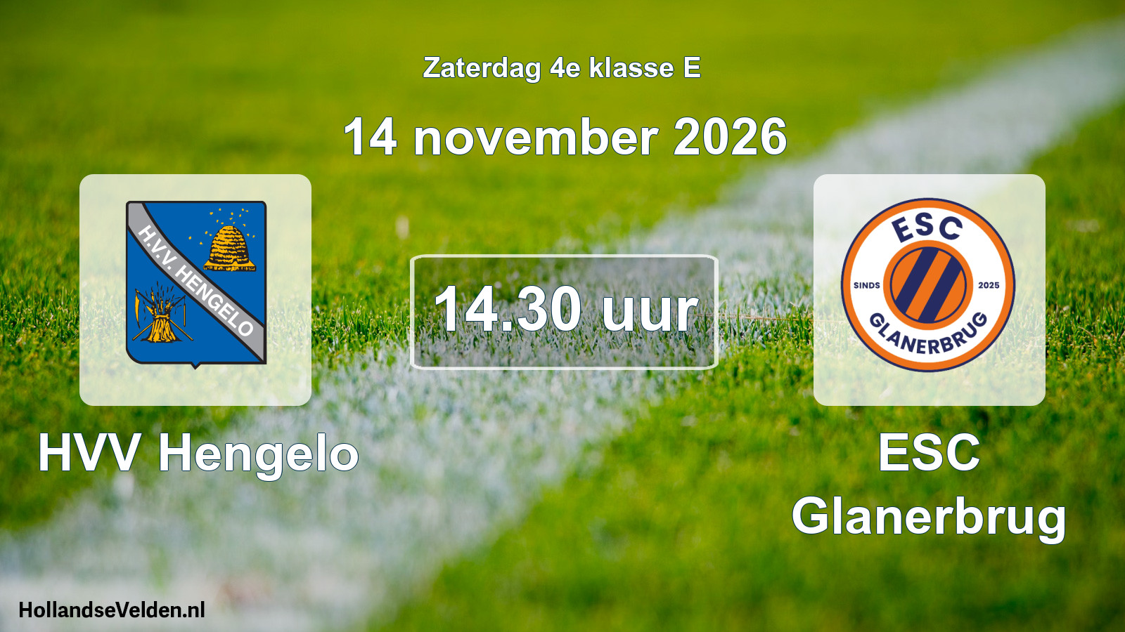 Scheduled Match: HVV Hengelo - ESC Glanerbrug (14 November 2026)