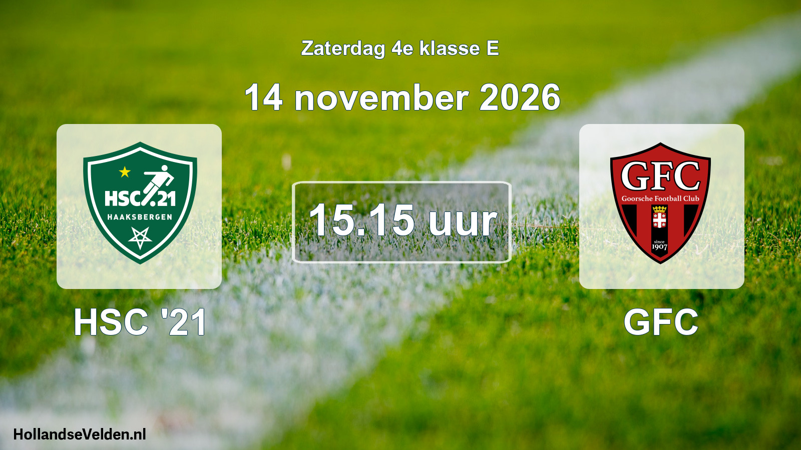 Scheduled Match: HSC '21 - GFC (14 November 2026)