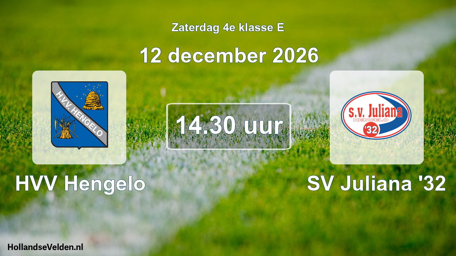 Scheduled Match: HVV Hengelo - SV Juliana '32 (12 December 2026)