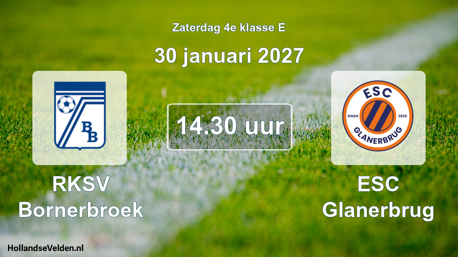 Scheduled Match: RKSV Bornerbroek - ESC Glanerbrug (30 January 2027)