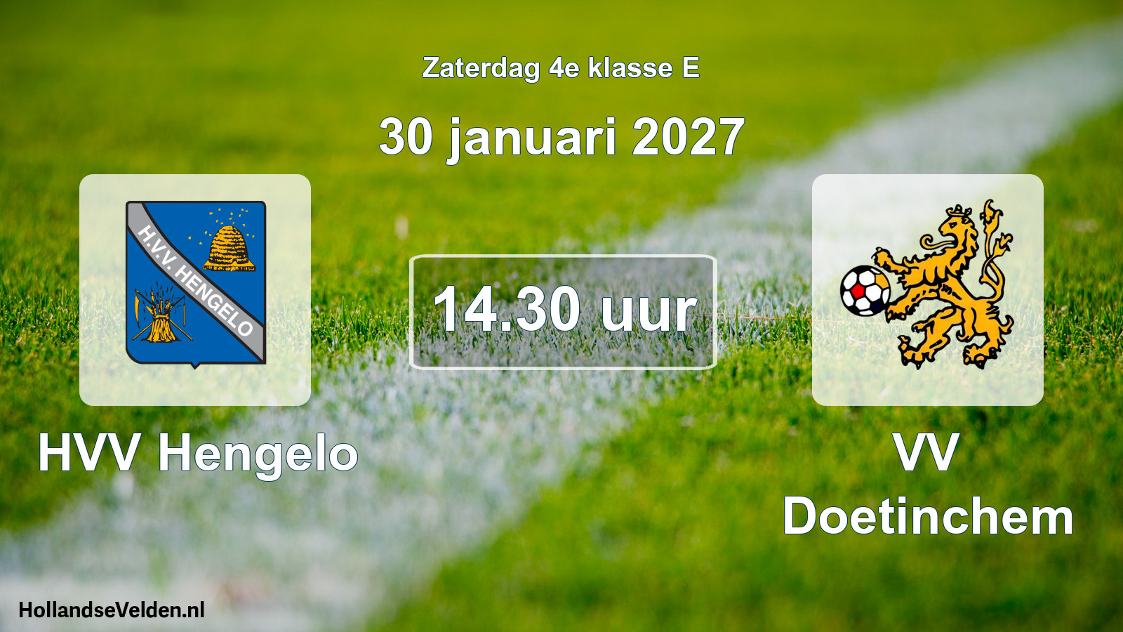 Geplande wedstrijd: HVV Hengelo - VV Doetinchem (30 januari 2027)
