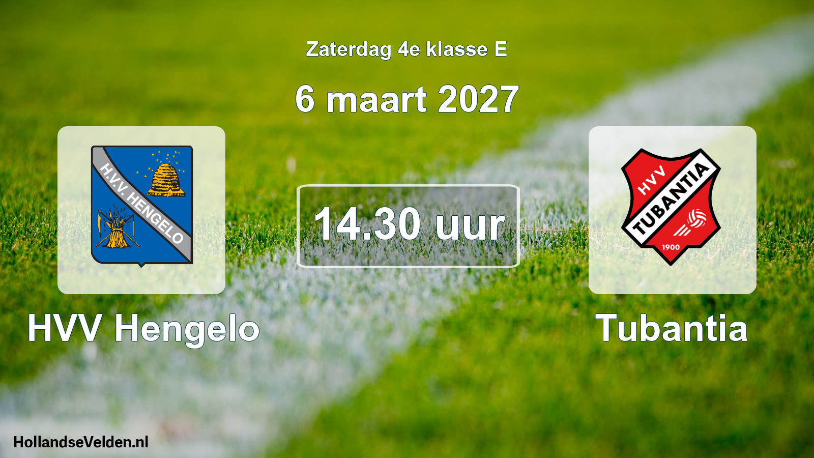 Scheduled Match: HVV Hengelo - Tubantia (6 March 2027)