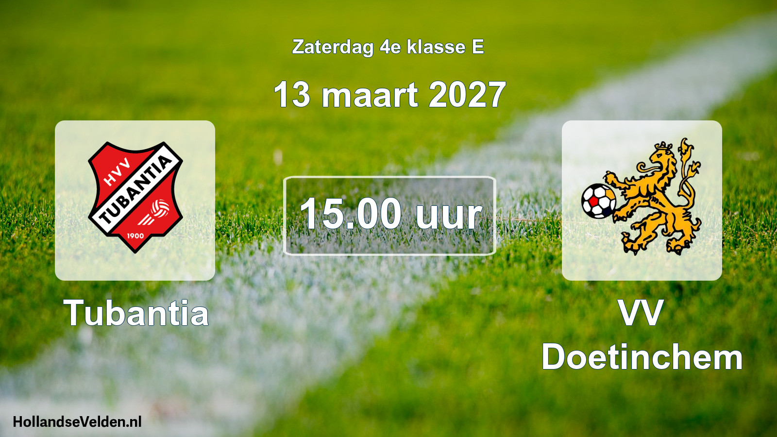 Geplande wedstrijd: Tubantia - VV Doetinchem (13 maart 2027)