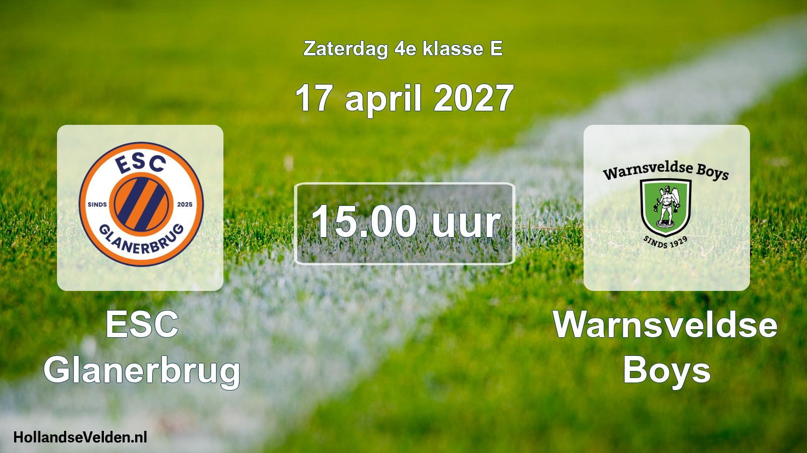 Scheduled Match: ESC Glanerbrug - Warnsveldse Boys (17 April 2027)