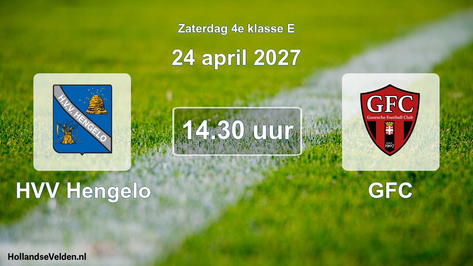 Geplande wedstrijd: HVV Hengelo - GFC (24 april 2027)