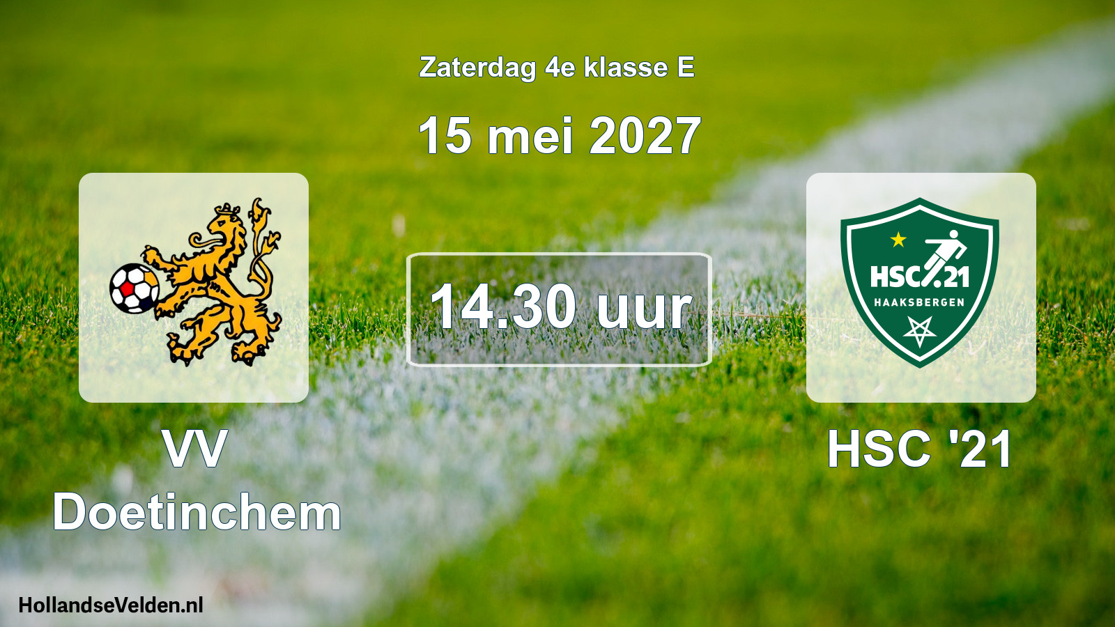 Scheduled Match: VV Doetinchem - HSC '21 (15 May 2027)