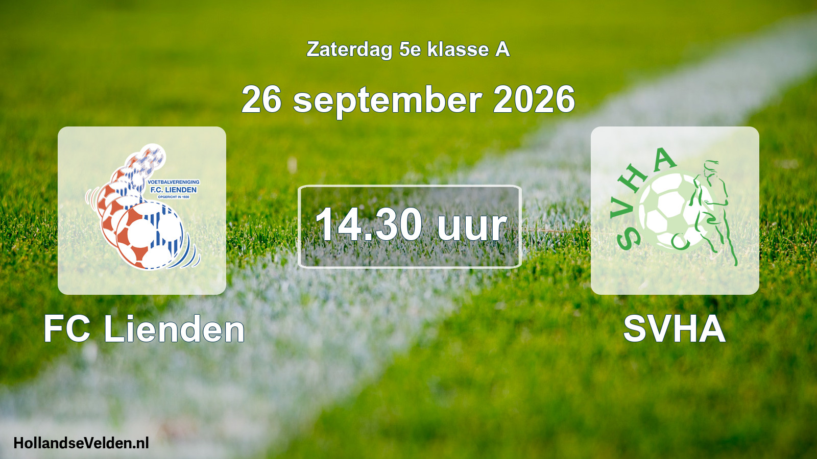 Geplande wedstrijd: FC Lienden - SVHA (26 september 2026)