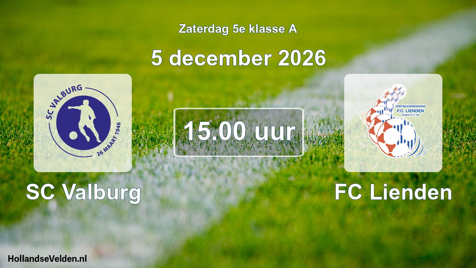Scheduled Match: SC Valburg - FC Lienden (5 December 2026)