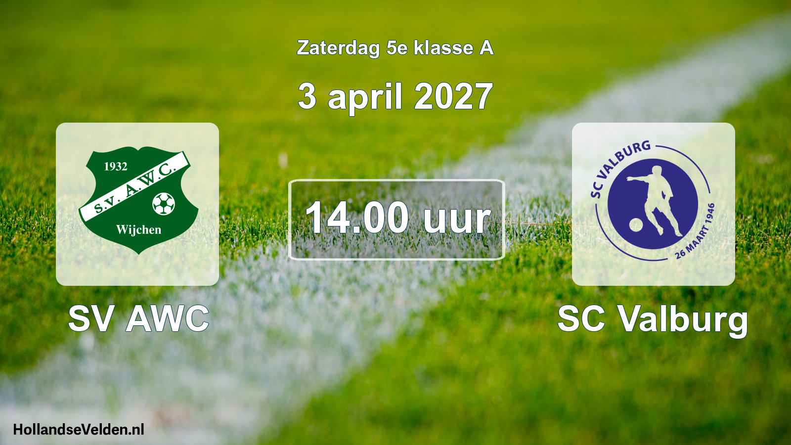 Scheduled Match: SV AWC - SC Valburg (3 April 2027)