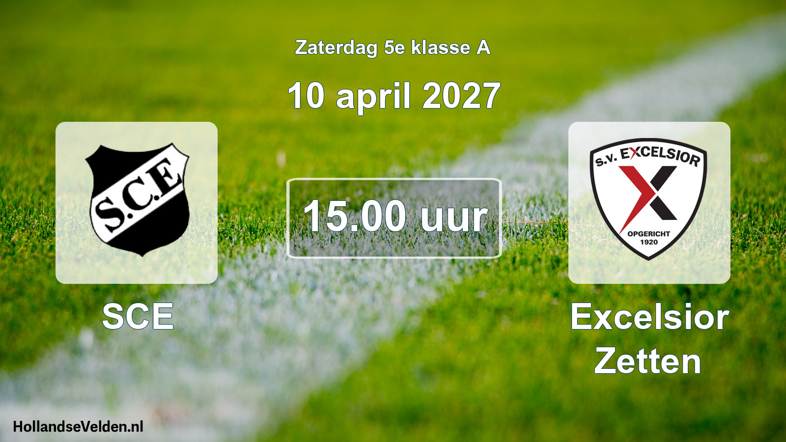 Geplande wedstrijd: SCE - Excelsior Zetten (10 april 2027)
