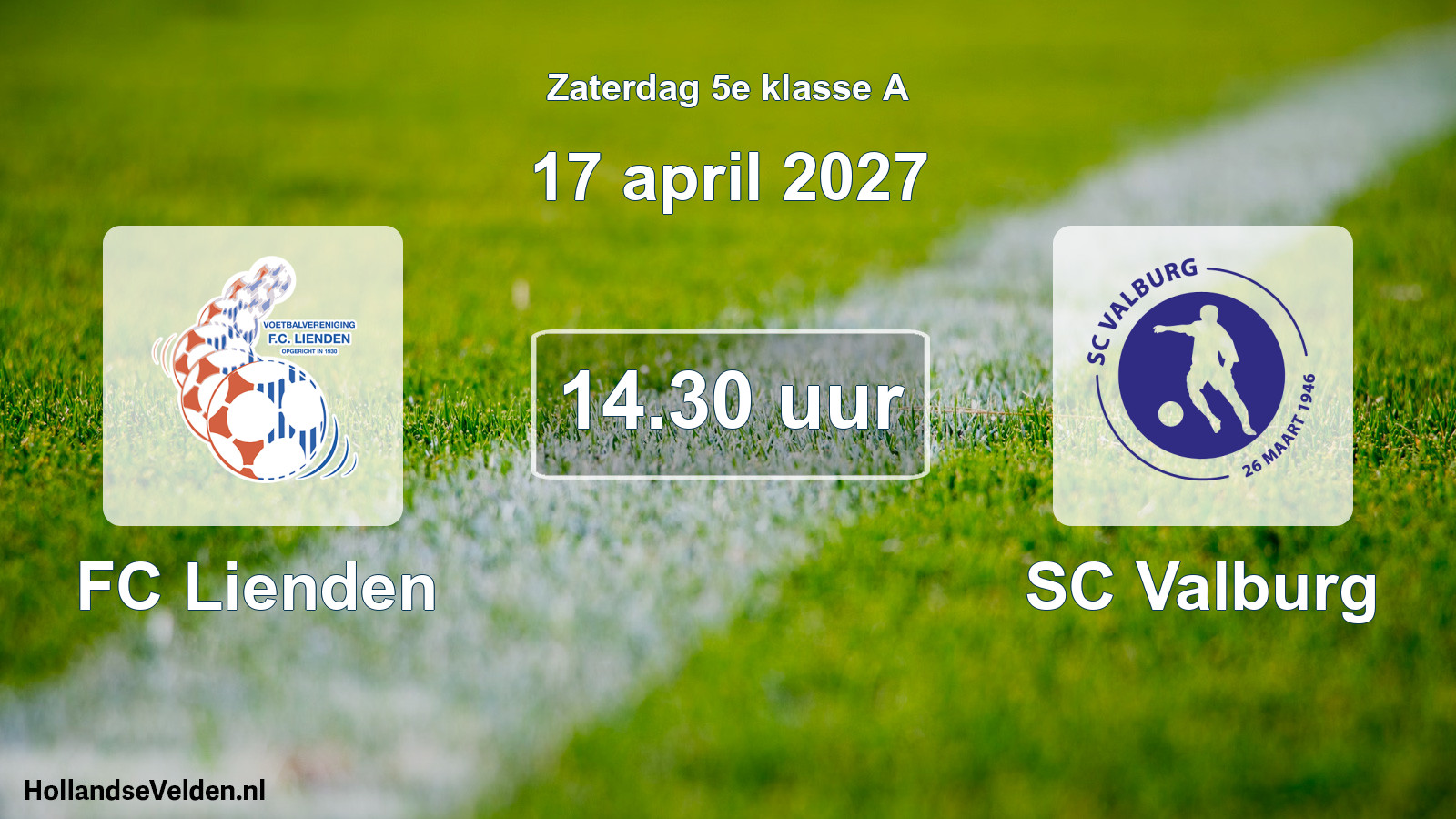 Scheduled Match: FC Lienden - SC Valburg (17 April 2027)