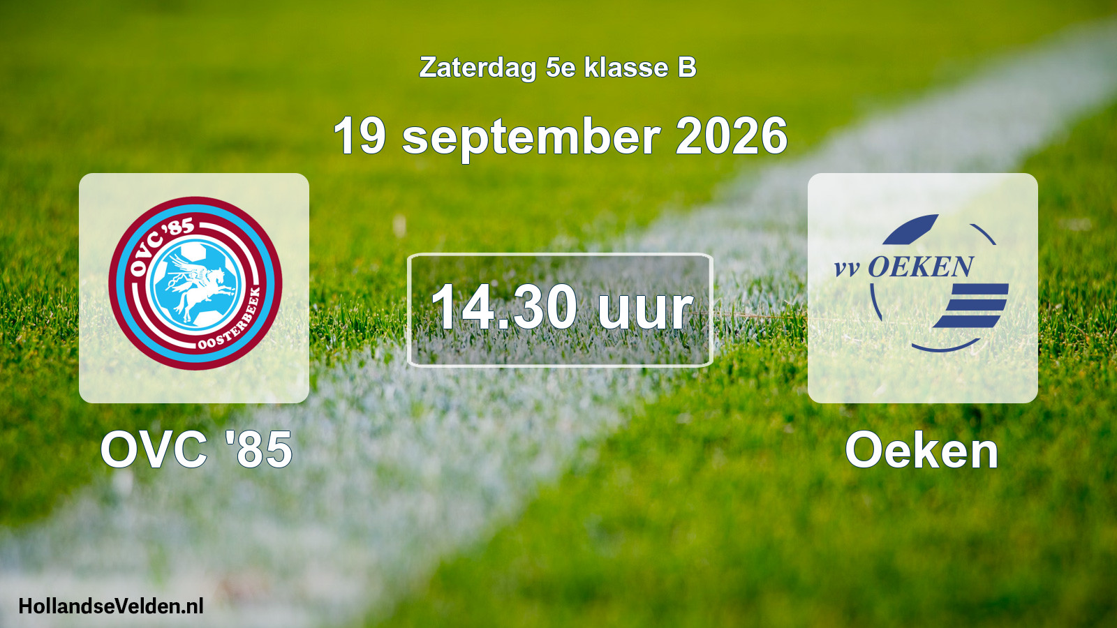 Geplande wedstrijd: OVC '85 - Oeken (19 september 2026)