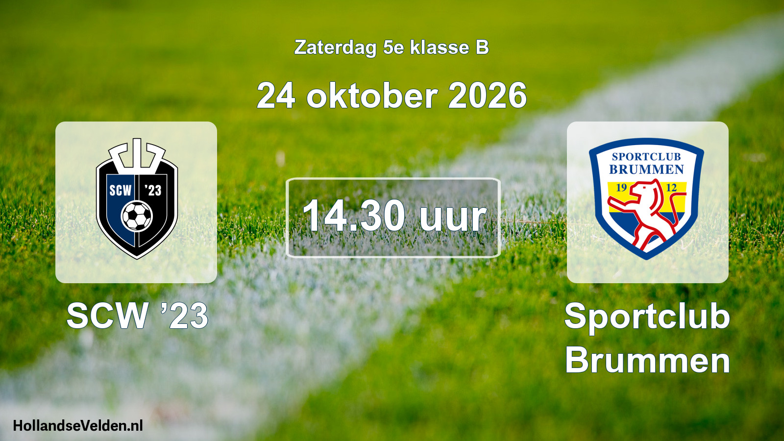 Geplande wedstrijd: SCW ’23 - Sportclub Brummen (24 oktober 2026)
