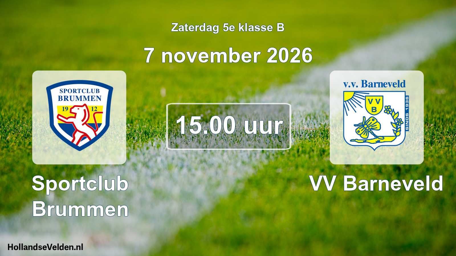 Geplande wedstrijd: Sportclub Brummen - VV Barneveld (7 november 2026)