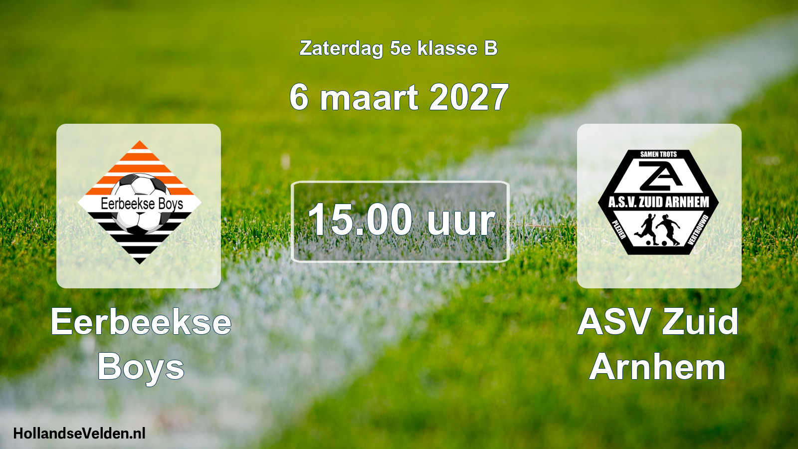 Geplande wedstrijd: Eerbeekse Boys - ASV Zuid Arnhem (6 maart 2027)