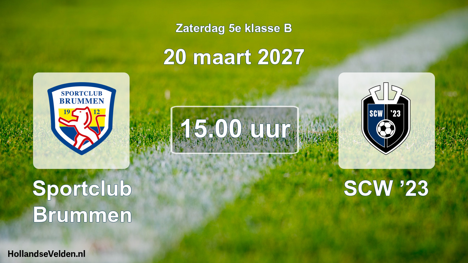 Geplande wedstrijd: Sportclub Brummen - SCW ’23 (20 maart 2027)