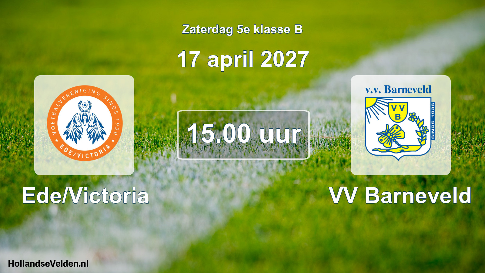 Geplande wedstrijd: Ede/Victoria - VV Barneveld (17 april 2027)