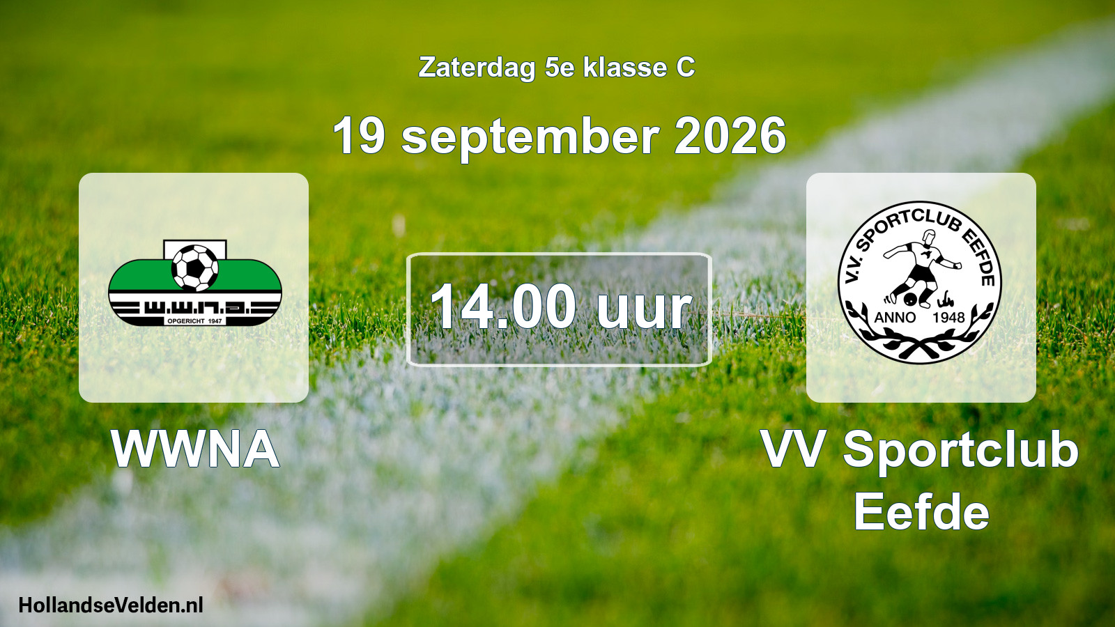 Geplande wedstrijd: WWNA - VV Sportclub Eefde (19 september 2026)