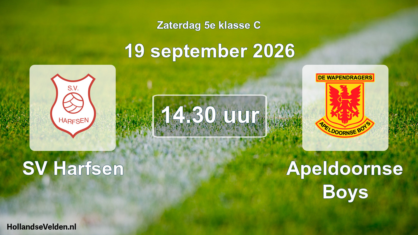Geplande wedstrijd: SV Harfsen - Apeldoornse Boys (19 september 2026)