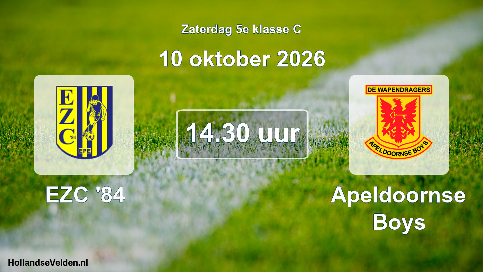 Geplande wedstrijd: EZC '84 - Apeldoornse Boys (10 oktober 2026)