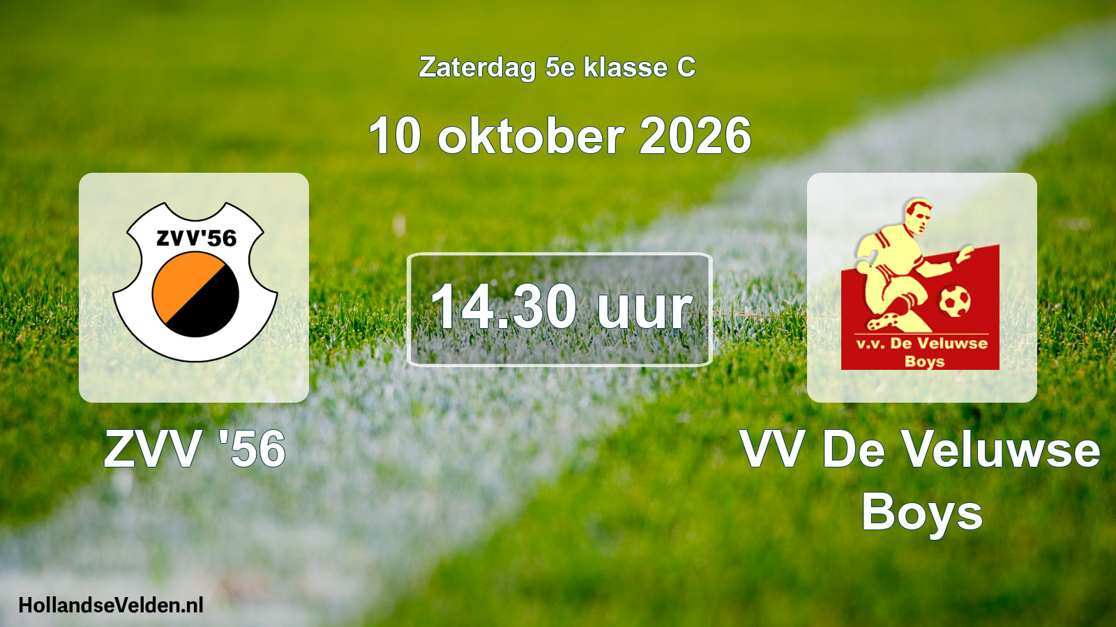 Geplande wedstrijd: ZVV '56 - VV De Veluwse Boys (10 oktober 2026)