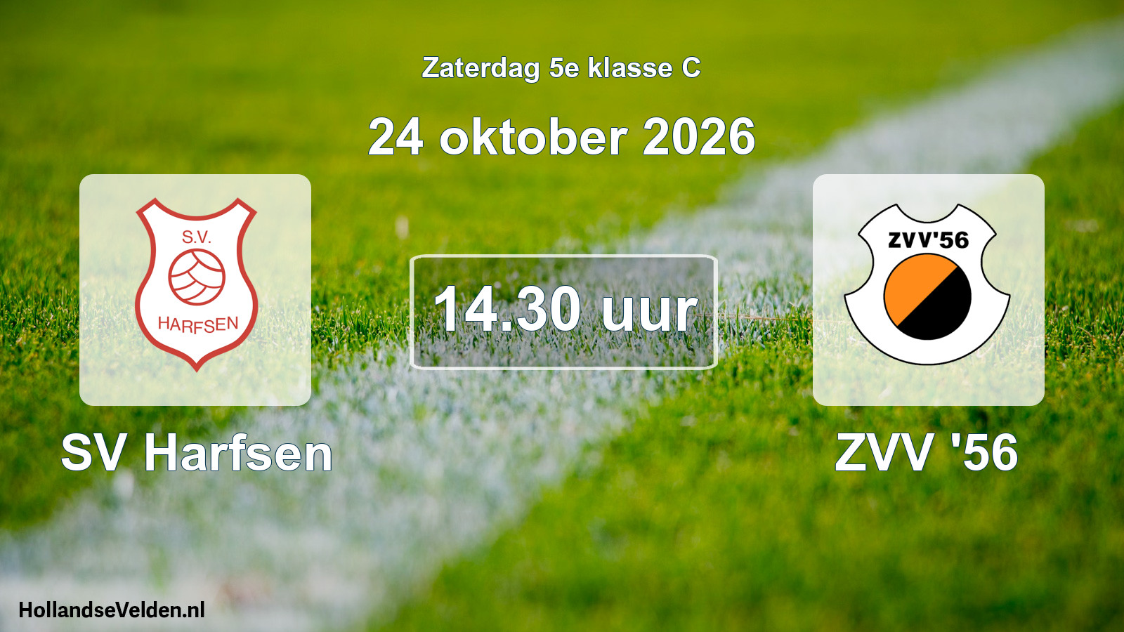 Geplande wedstrijd: SV Harfsen - ZVV '56 (24 oktober 2026)