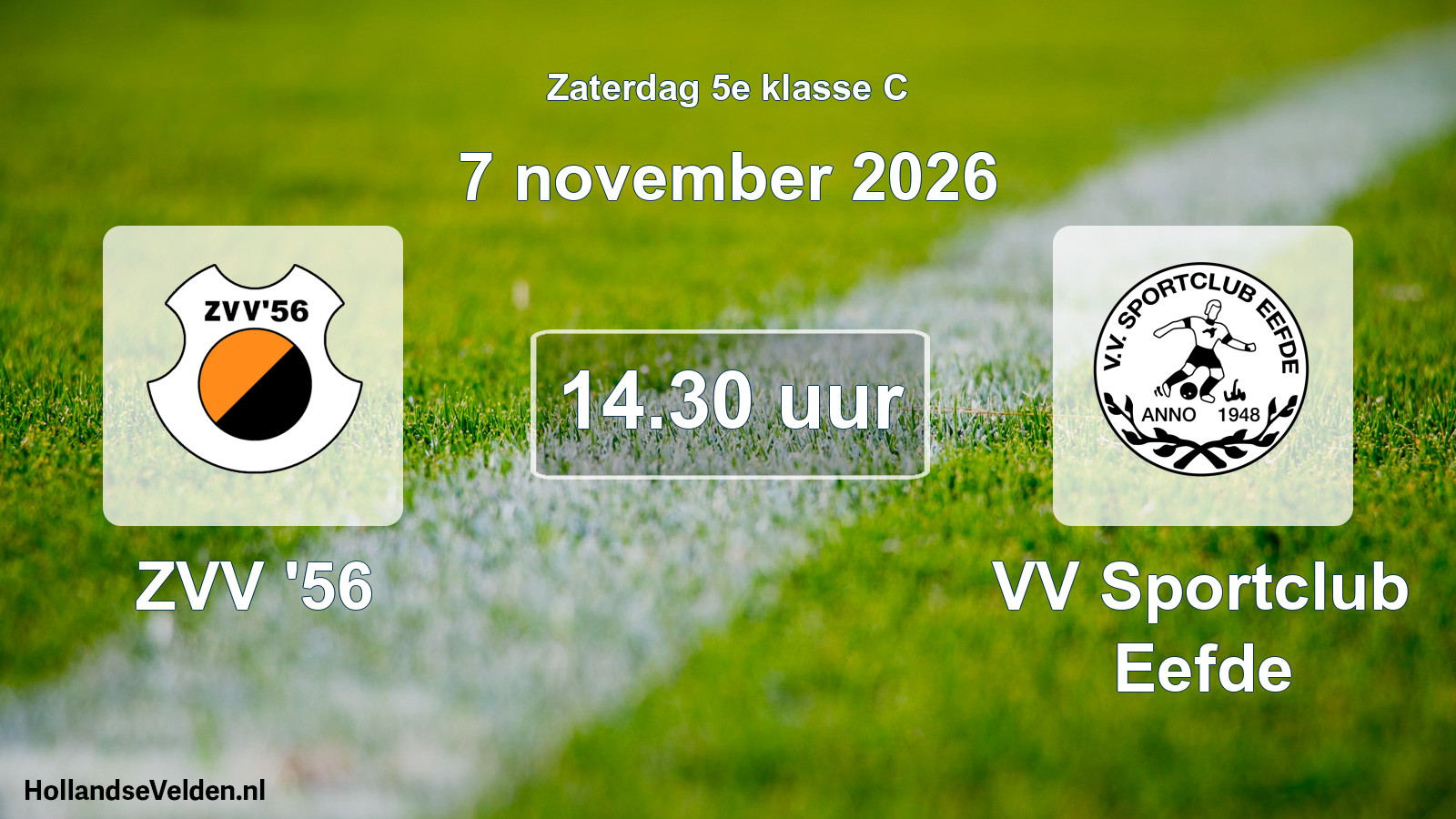 Geplande wedstrijd: ZVV '56 - VV Sportclub Eefde (7 november 2026)