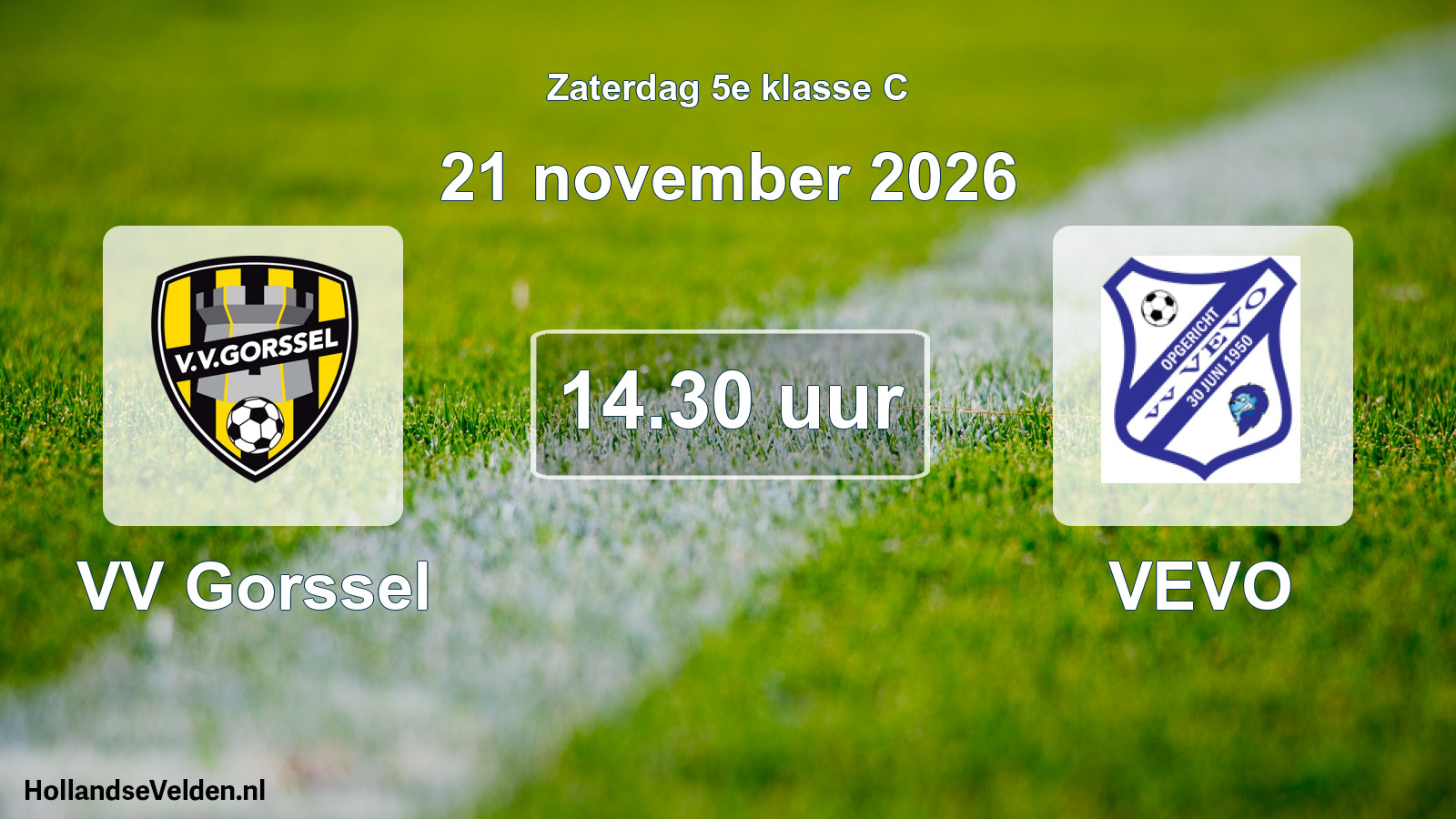 Scheduled Match: VV Gorssel - VEVO (21 November 2026)