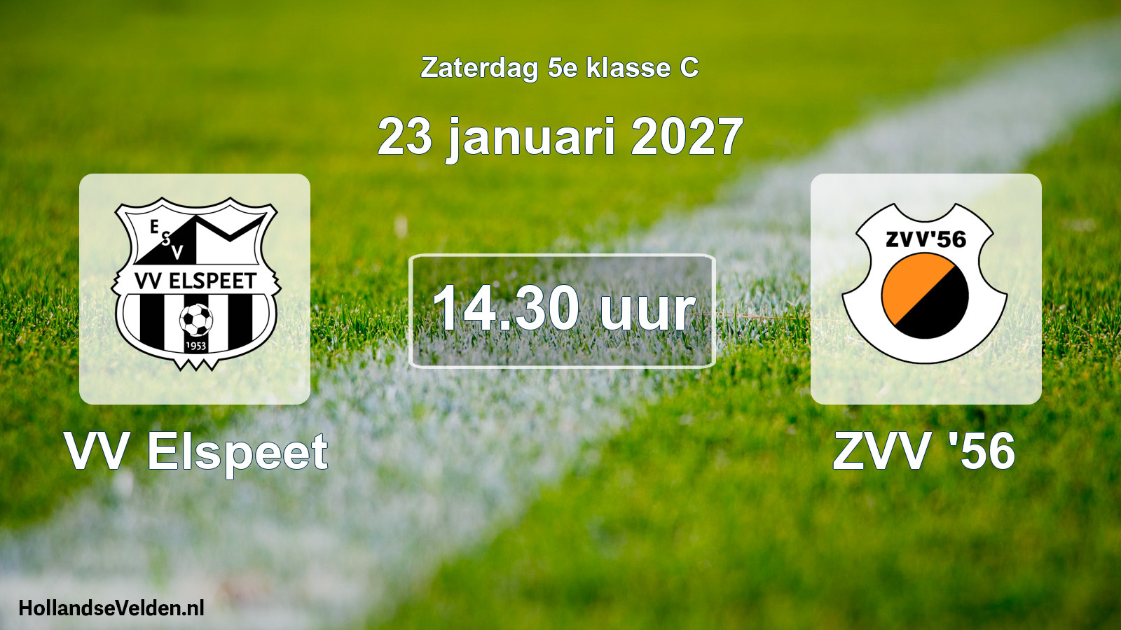 Geplande wedstrijd: VV Elspeet - ZVV '56 (23 januari 2027)