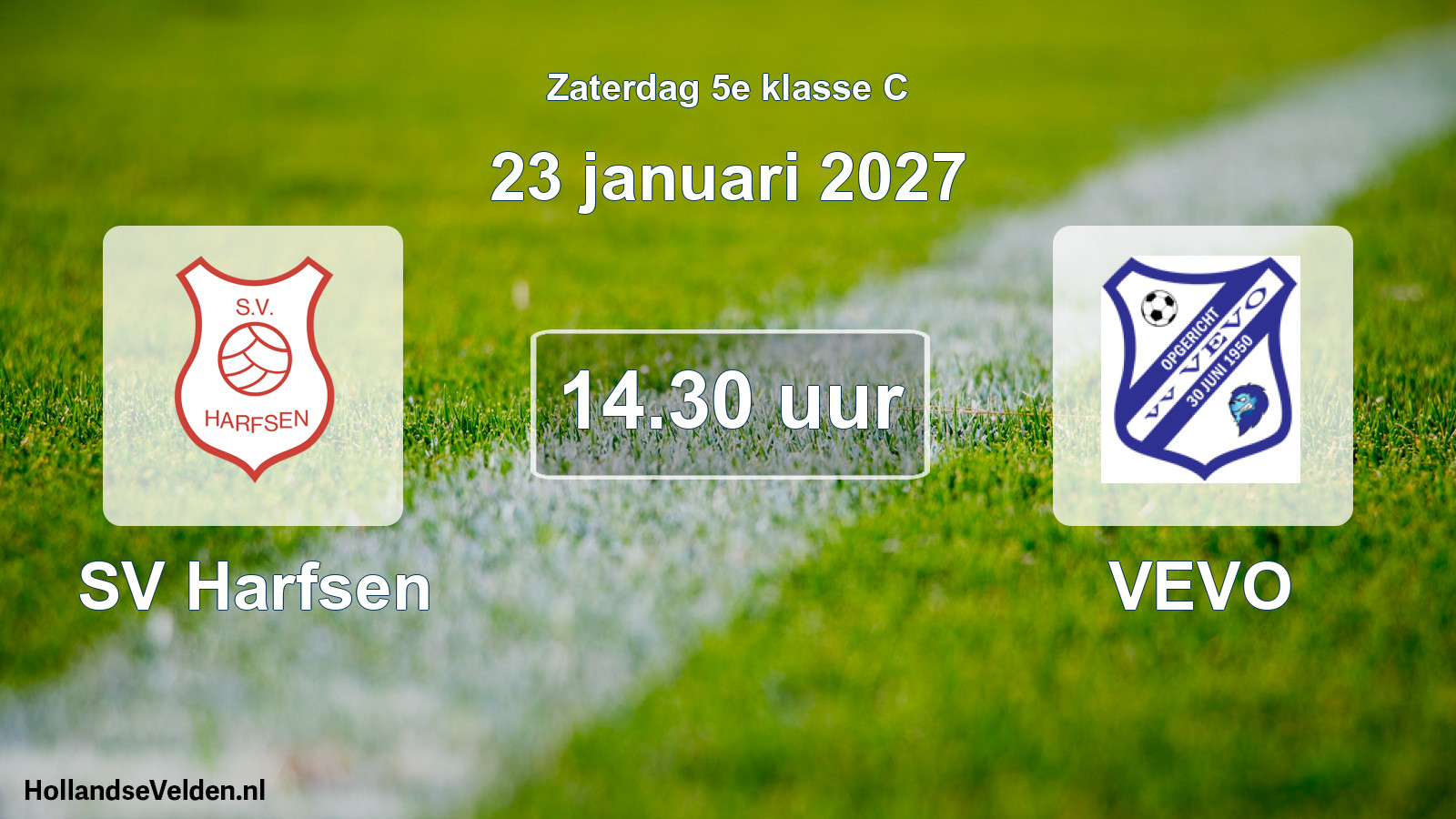 Scheduled Match: SV Harfsen - VEVO (23 January 2027)