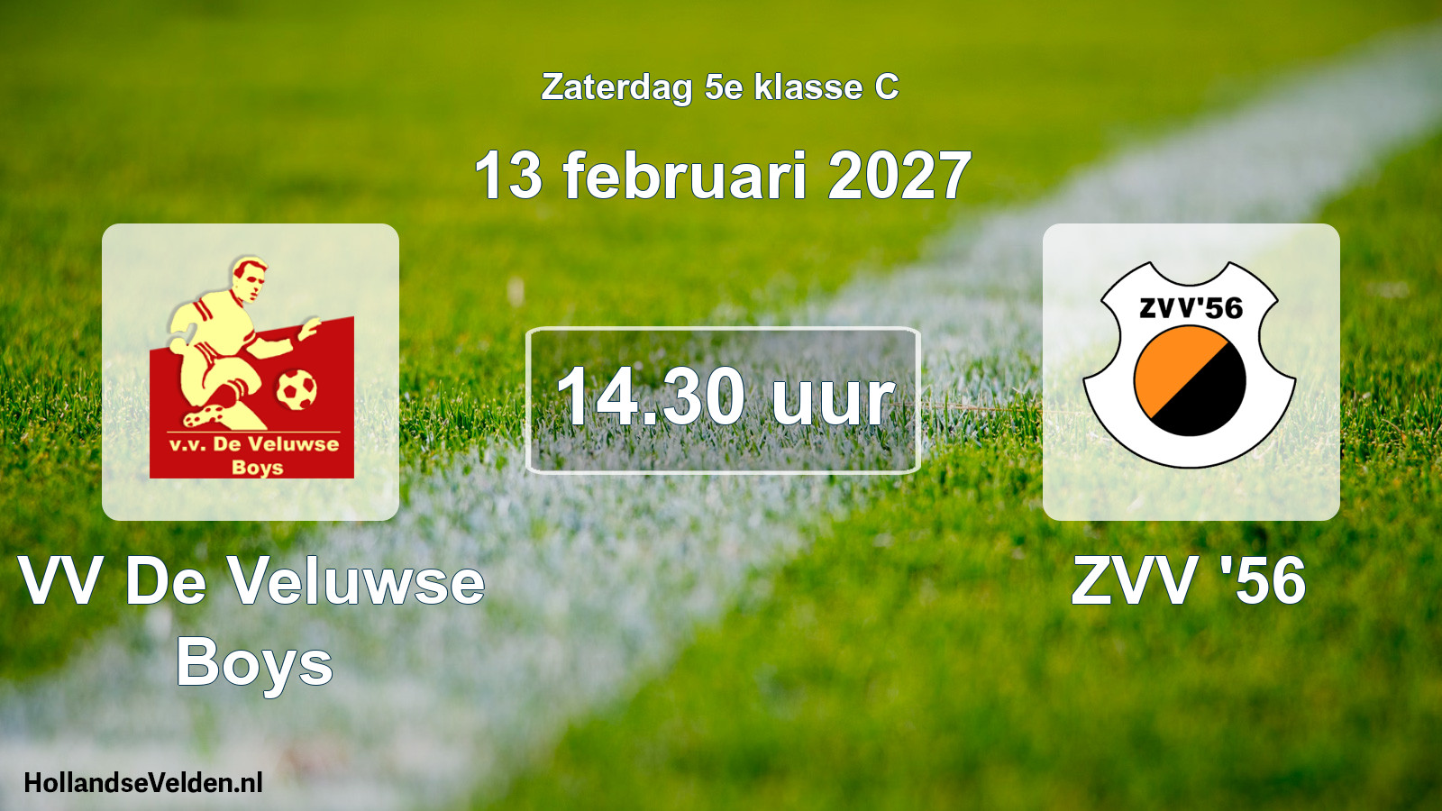 Geplande wedstrijd: VV De Veluwse Boys - ZVV '56 (13 februari 2027)