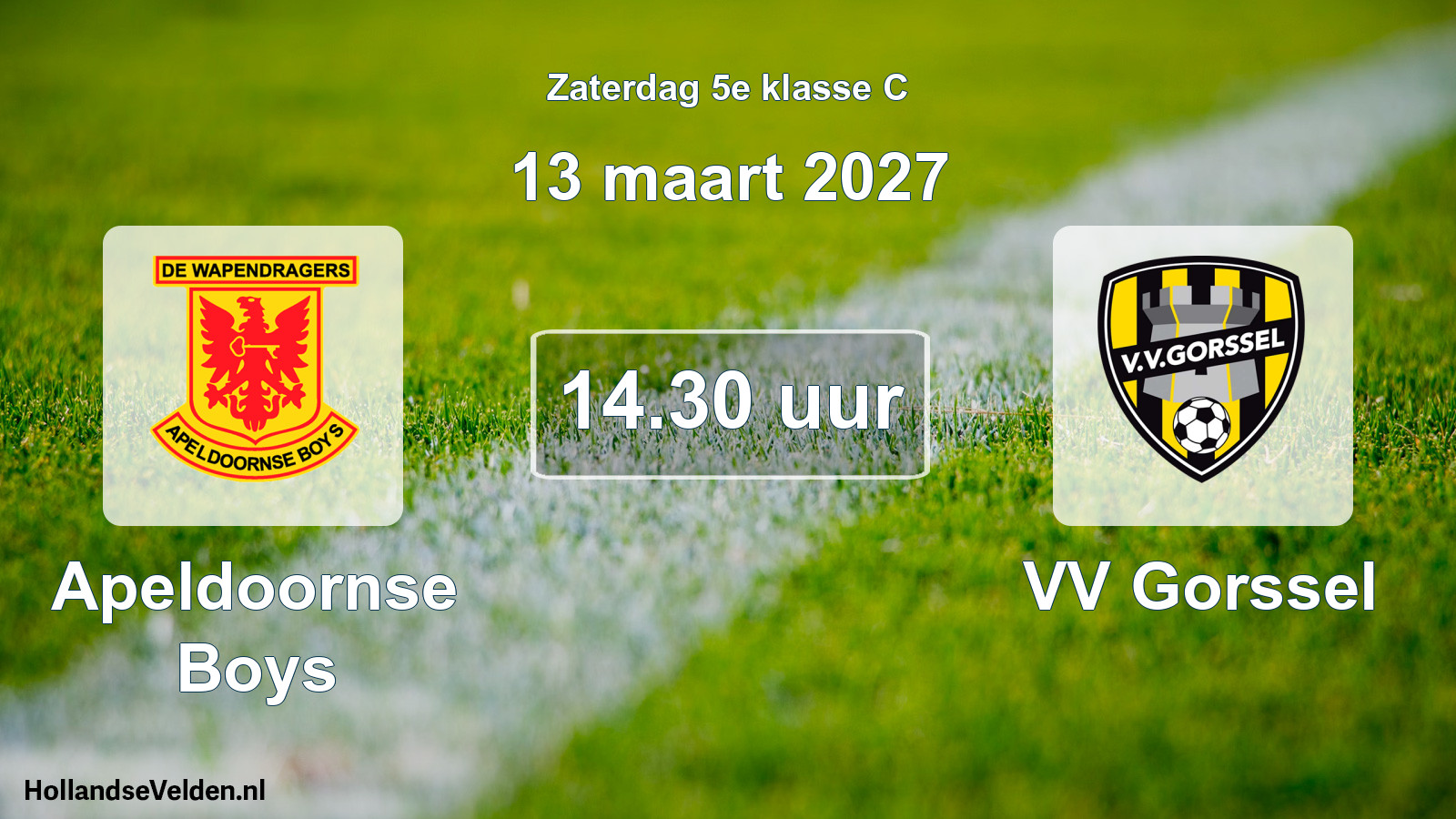 Geplande wedstrijd: Apeldoornse Boys - VV Gorssel (13 maart 2027)