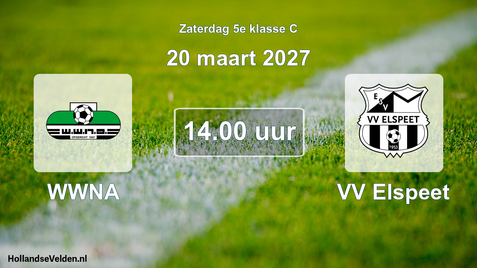 Geplande wedstrijd: WWNA - VV Elspeet (20 maart 2027)