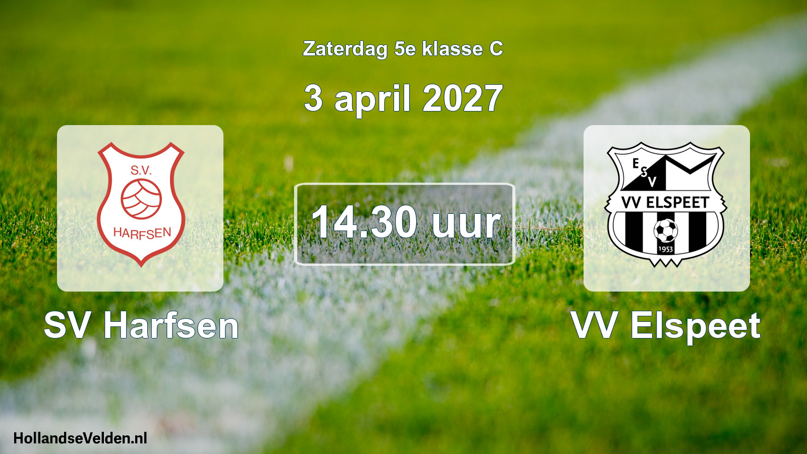 Scheduled Match: SV Harfsen - VV Elspeet (3 April 2027)