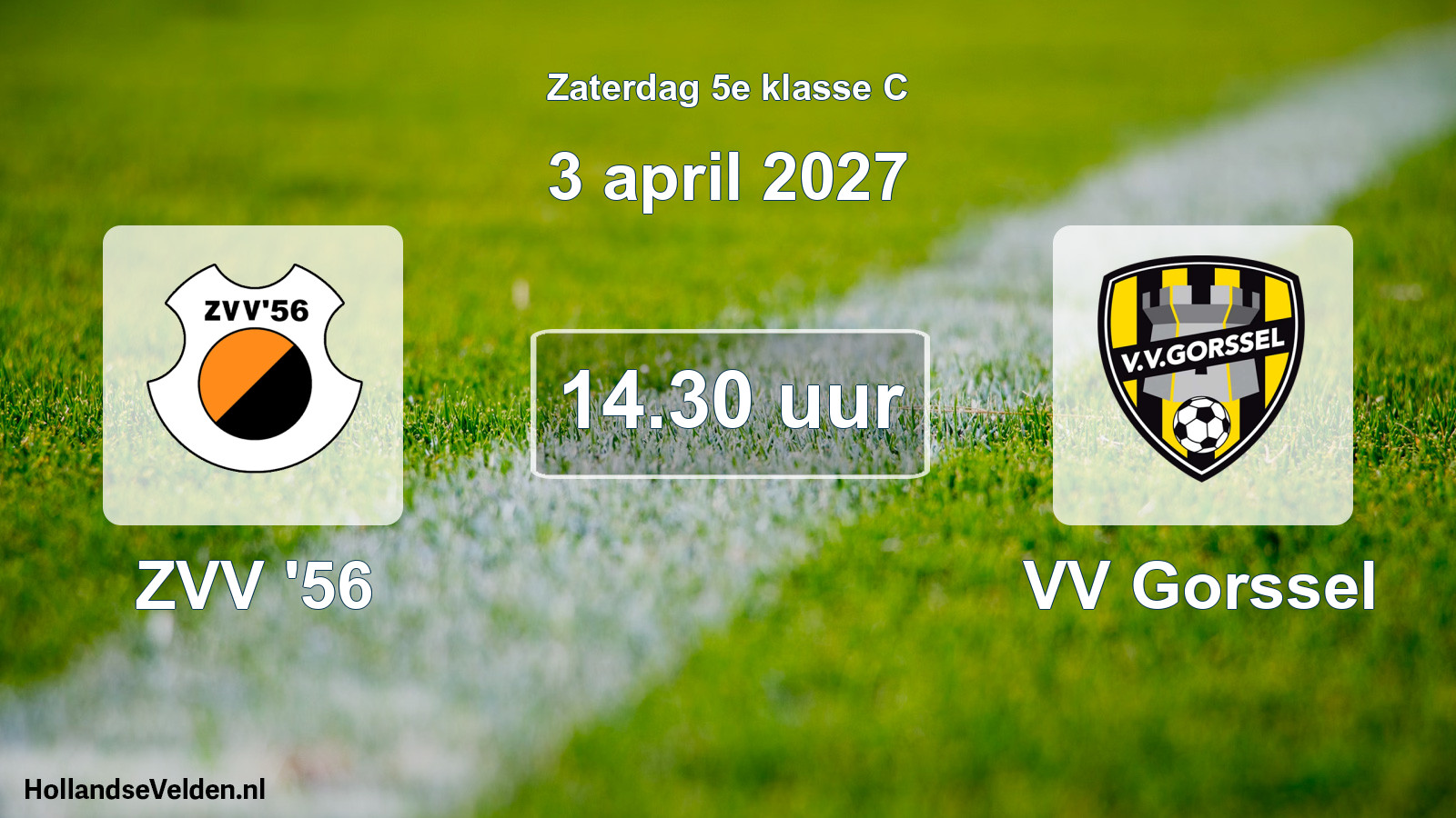 Geplande wedstrijd: ZVV '56 - VV Gorssel (3 april 2027)