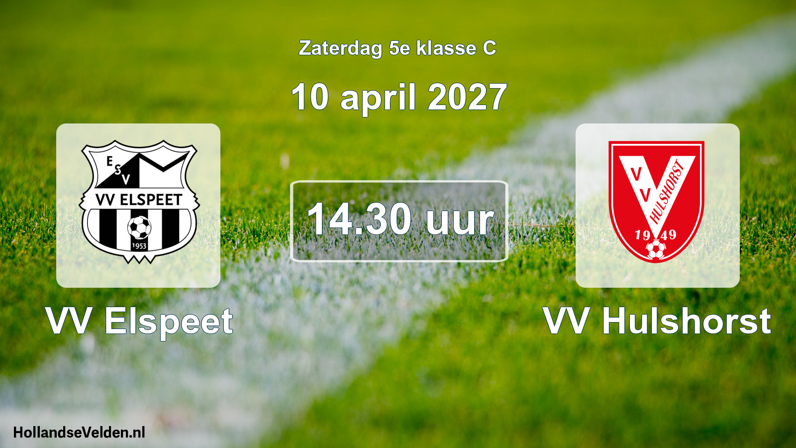 Geplande wedstrijd: VV Elspeet - VV Hulshorst (10 april 2027)