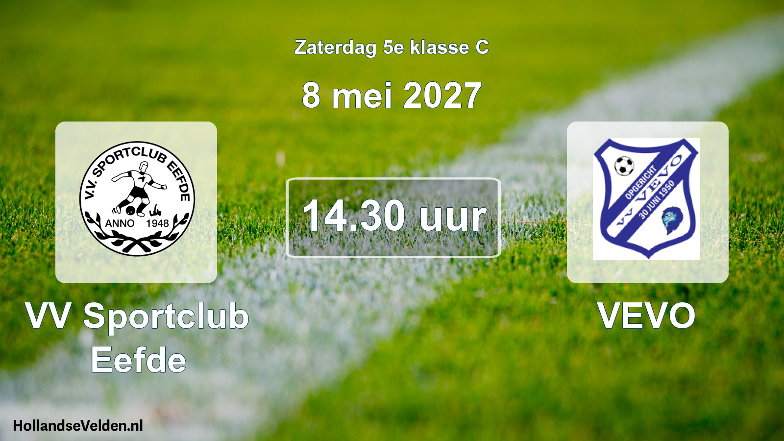 Geplande wedstrijd: VV Sportclub Eefde - VEVO (8 mei 2027)