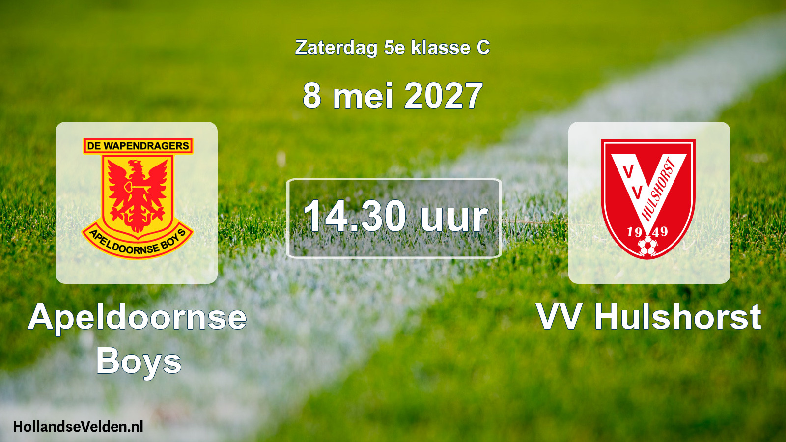 Geplande wedstrijd: Apeldoornse Boys - VV Hulshorst (8 mei 2027)