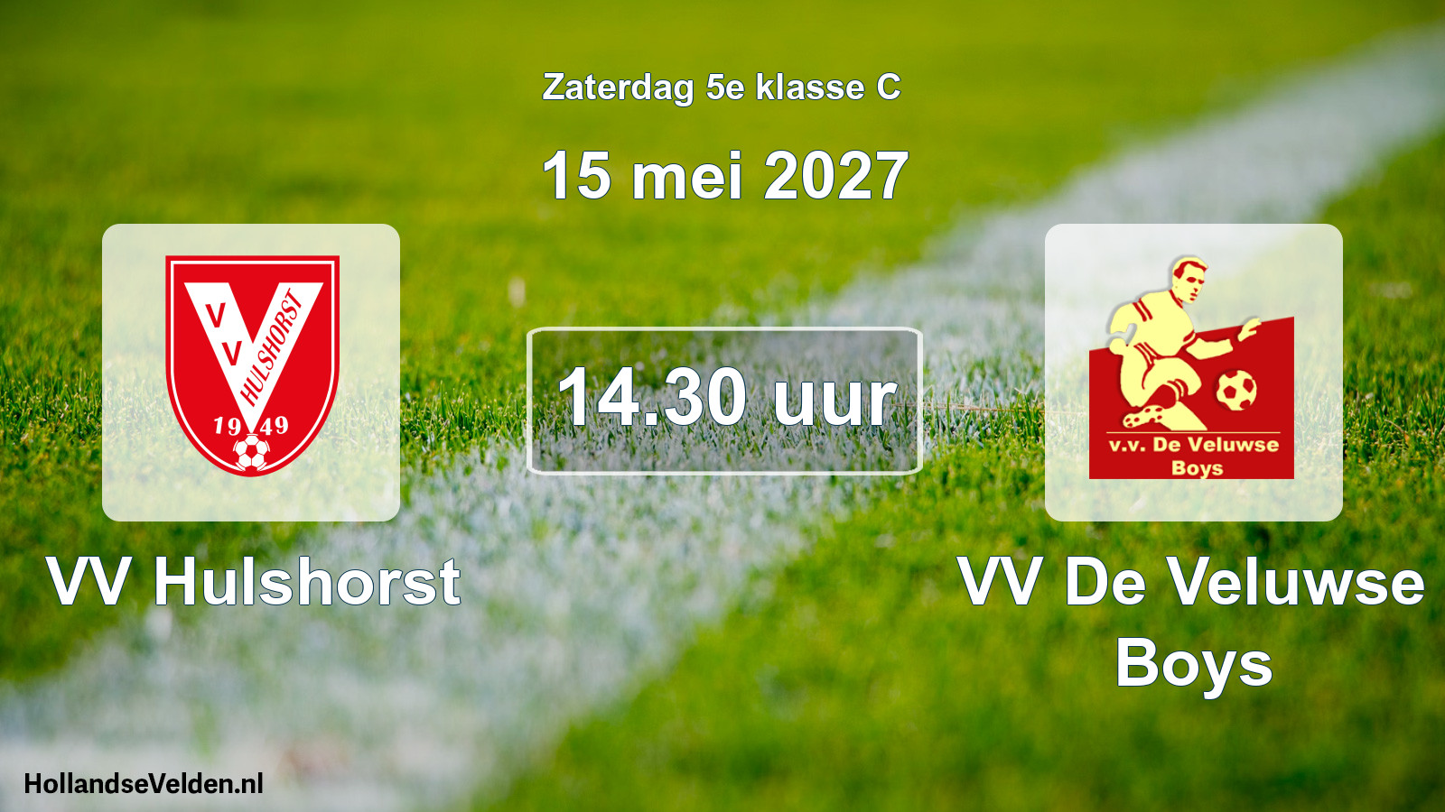 Geplande wedstrijd: VV Hulshorst - VV De Veluwse Boys (15 mei 2027)