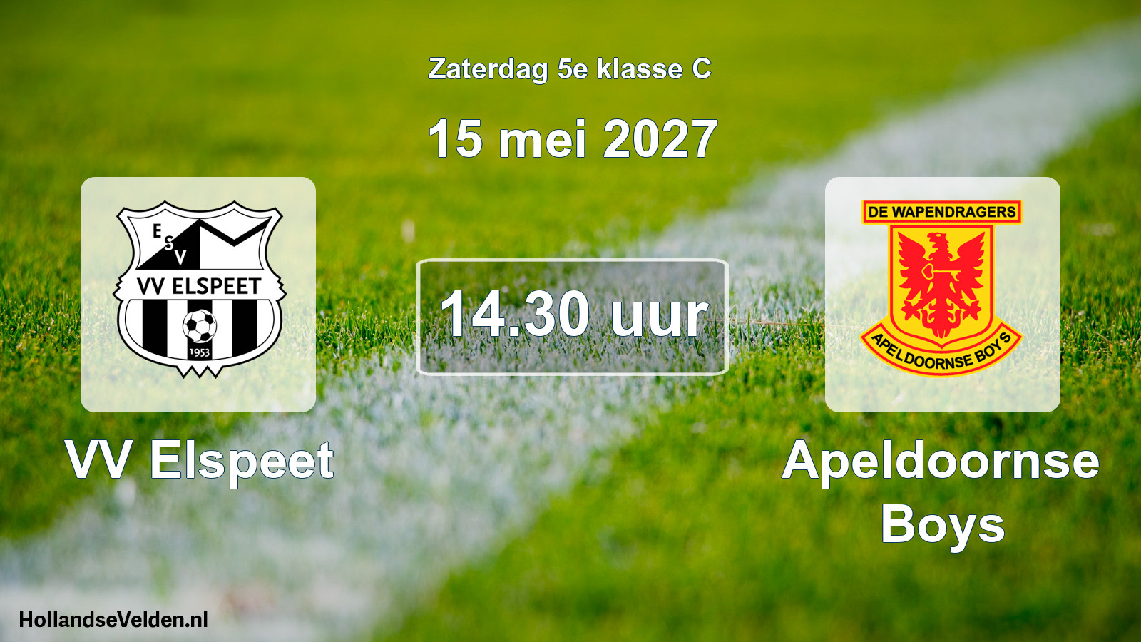 Scheduled Match: VV Elspeet - Apeldoornse Boys (15 May 2027)