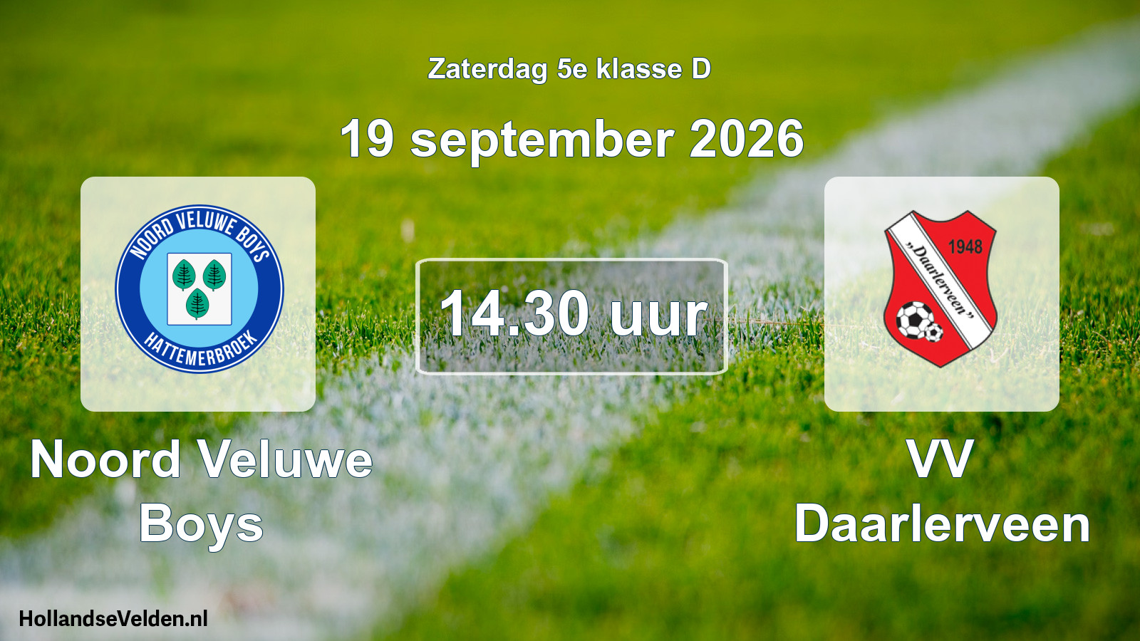 Geplande wedstrijd: Noord Veluwe Boys - VV Daarlerveen (19 september 2026)