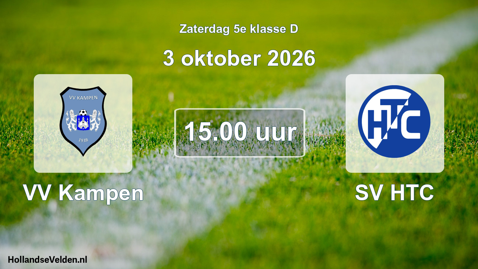 Geplande wedstrijd: VV Kampen - SV HTC (3 oktober 2026)