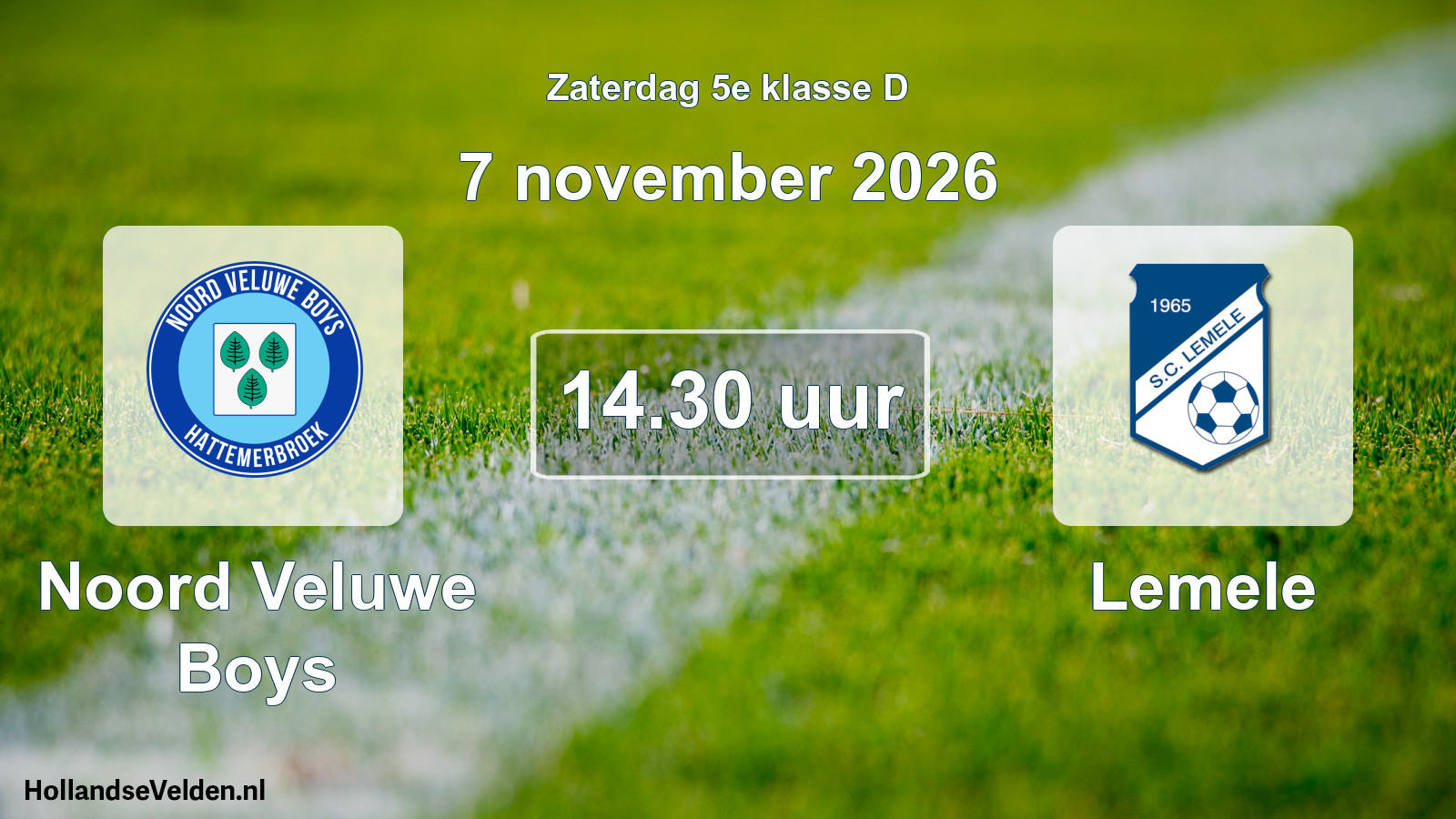 Geplande wedstrijd: Noord Veluwe Boys - Lemele (7 november 2026)